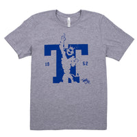 Front view of the Tony 1952 Unisex T-Shirt, crafted from sueded jersey fabric for ultimate comfort and classic style.